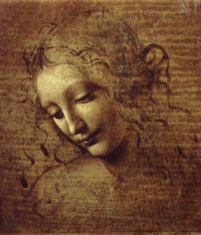 LEONARDO da Vinci la scapigliata France oil painting art